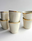 Gold line coffee cup 80ml (set of 6)