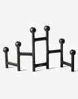 Candle Holder Folding Graphite Round M - Dark grey