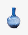 Ball Body Vase Crackled Glass Blue S