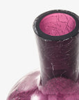 Ball Body Vase Crackled Glass Dark Purple S