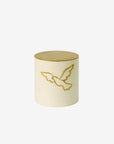 Soy wax concrete candle XL with brass cover | White