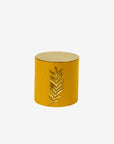 Soy wax concrete candle XL with brass cover | Yellow