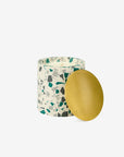 Soy wax concrete candle XL with brass cover | Terrazzo