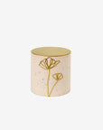Soy wax concrete candle XL with brass cover | Light pink