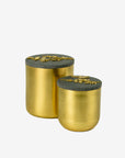 Set of 2 brass candles oiseau / feuille | Grey