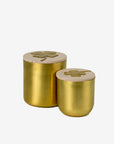 Set of 2 brass candles oiseau / feuille | Pink
