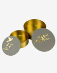 Set of 2 brass boxes | Grey