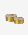Set of 2 brass boxes | Pink