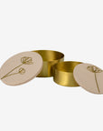 Set of 2 brass boxes | Pink