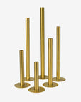 Set of 6 brass tube Soliflor