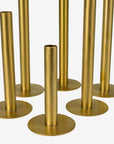 Set of 6 brass tube Soliflor