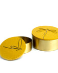 Set of 2 brass boxes | Yellow