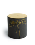Soy wax concrete candle XL with brass cover | Grey