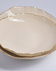 Serving Bowl - Ruff Rim | Alienistic Gold line