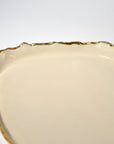 Serving trays elongated gold ruff rim - Gold