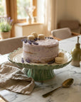 Cake Stand Textured D30 H12 Sage Green