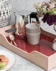 Lacquered Tray - Swell, Maroon/Pink L