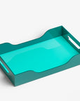 Lacquered Tray - Swell, Turquoise/Green L