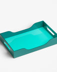 Lacquered Tray - Swell, Turquoise/Green L