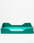 Lacquered Tray - Swell, Turquoise/Green L