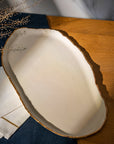 Platter Elongated - Higher Ruff Rims | Gold
