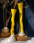 Candle Holders - Textured - Alienistic | Lemon Yellow