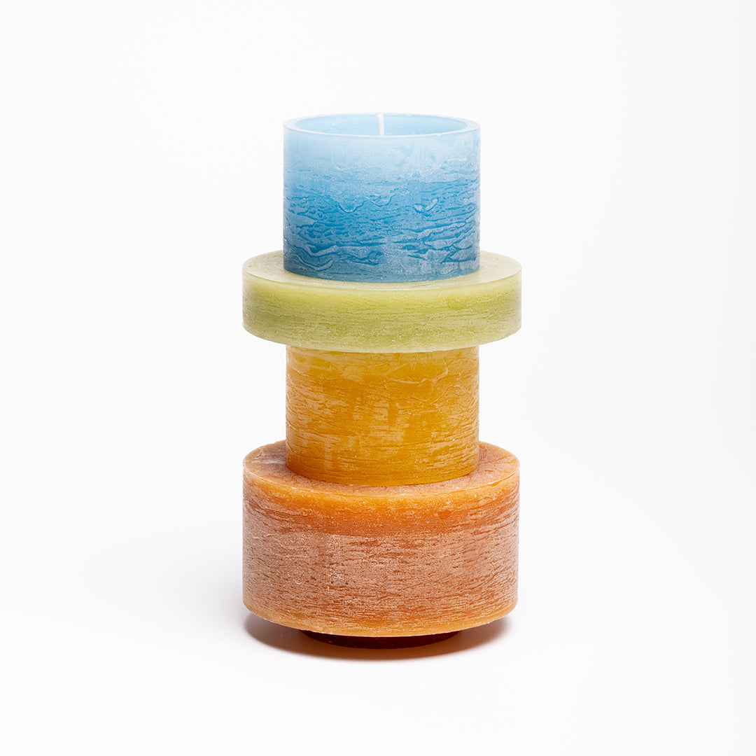 CANDLE STACK 04 | Brown &amp; Blue