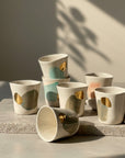 Color/Gold coffee cup 80ml (Set of 6)