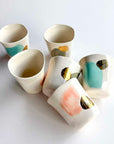 Color/Gold coffee cup 80ml (Set of 6)