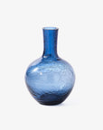 Ball Body Vase Crackled Glass Blue S