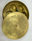 Set of 7 brass bowls in box (35cm) - Gold