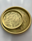 Brass tray thin edge with design