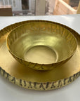 Serving deep brass bowls (35cm) - Gold