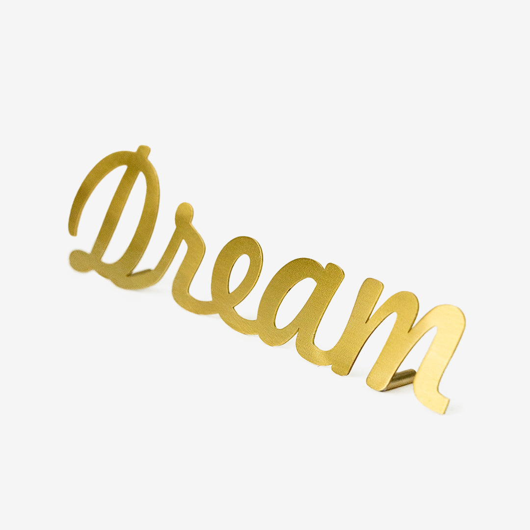 Stand alone brass words - Dream – DECORE