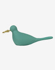 Concrete birds with brass leaf | Green