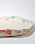 Serving round plate - Blue / Pink