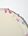 Serving round plate - Blue / Pink