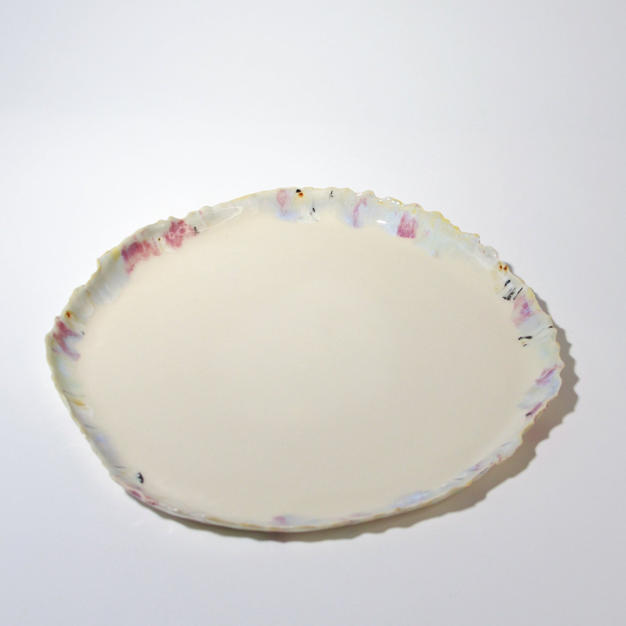 Serving round plate - Blue / Pink