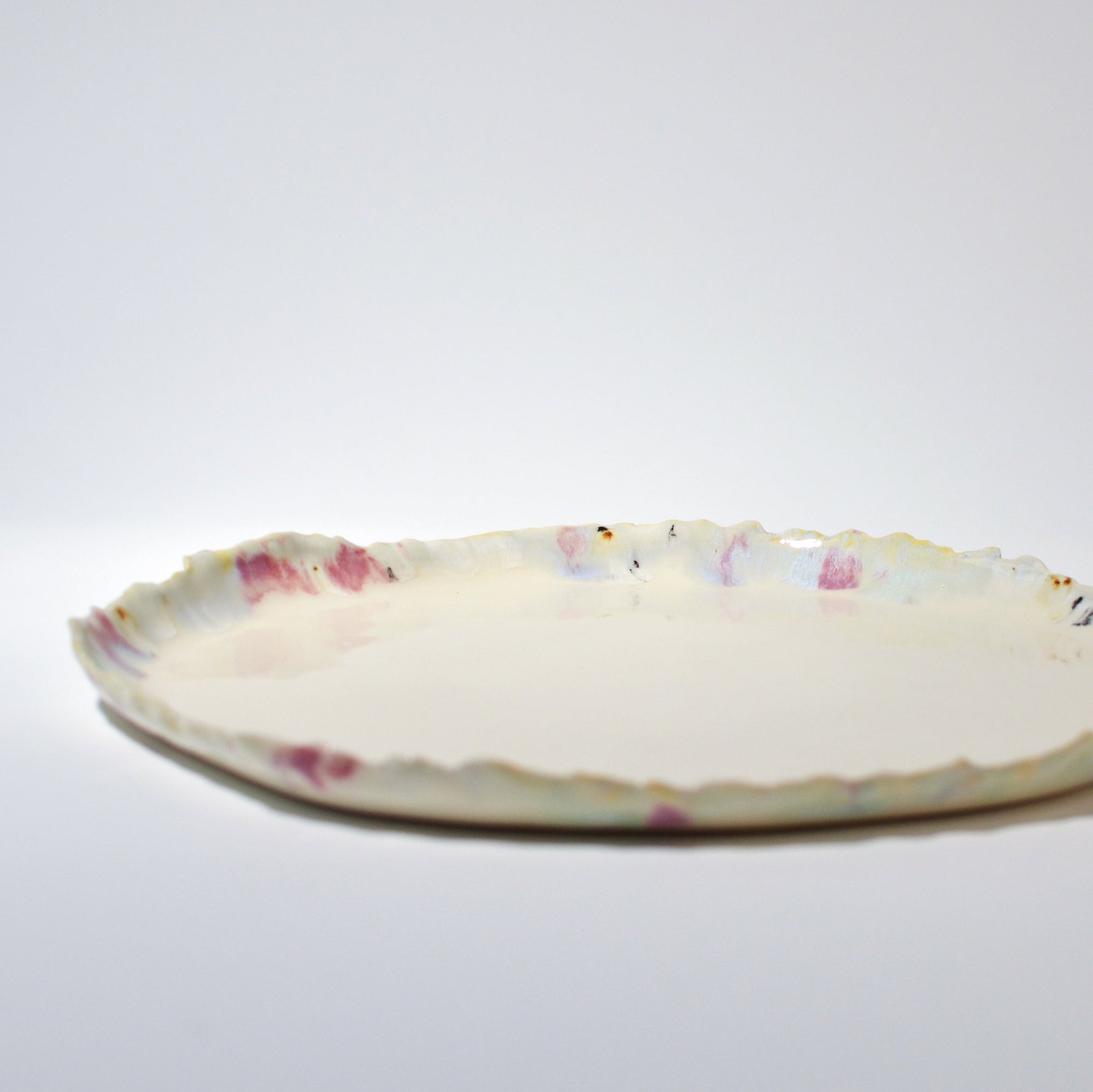 Serving round plate - Blue / Pink