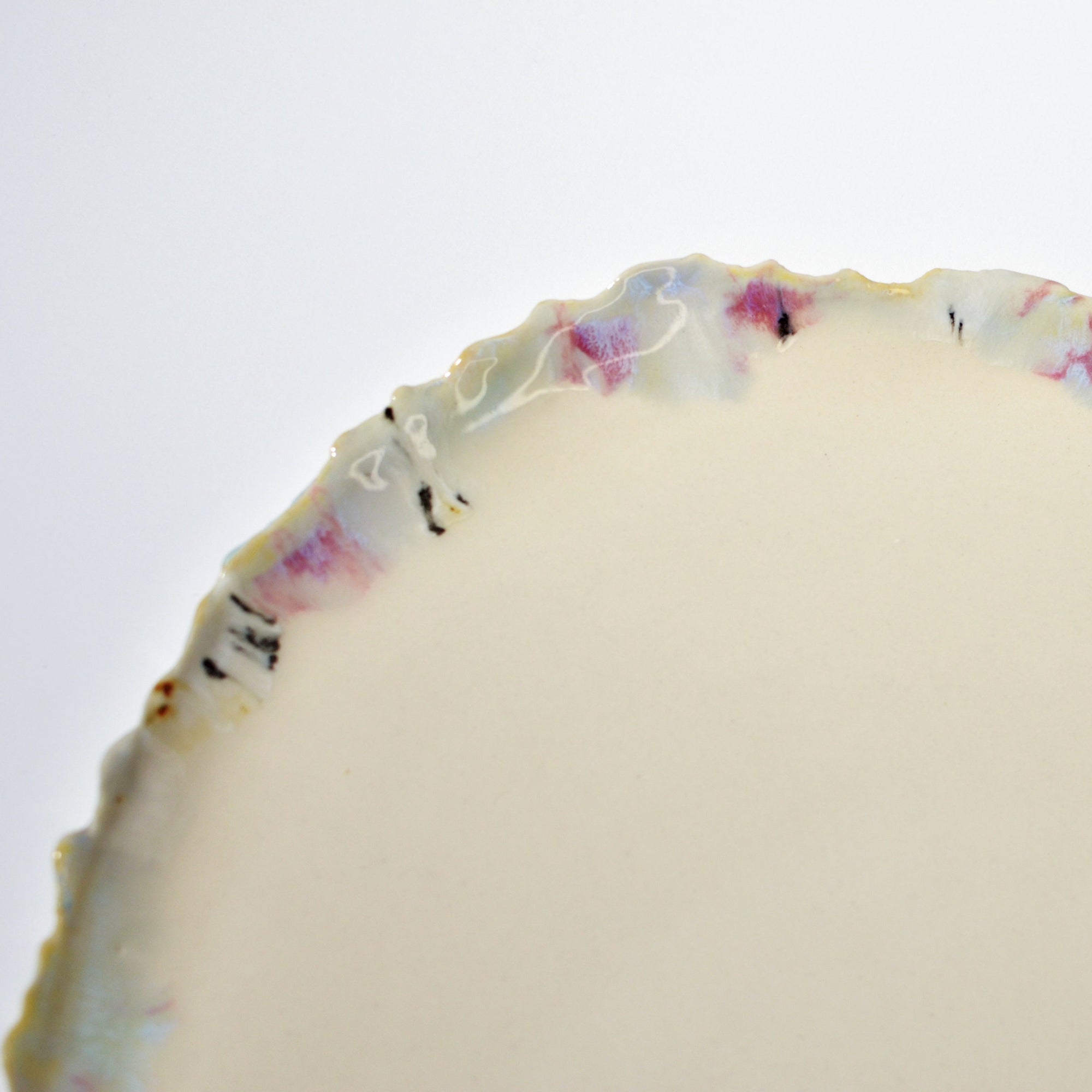 Serving round plate - Blue / Pink