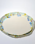 Serving round plate - Blue / Green