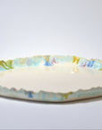 Serving round plate - Blue / Green