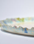 Serving round plate - Blue / Green