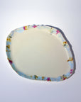 Serving elongated plate - Pink / Blue - XL - (38*30cm)