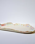 Serving elongated plate - Light blue / Pink - L - (34*26cm)