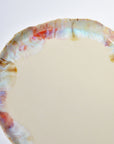 Serving elongated plate - Light blue / Pink - L - (34*26cm)