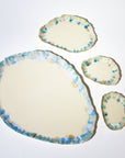 Set Blue green XXL (44*30cm) + 3plates (2*10*13cm)+(1*14*21cm)