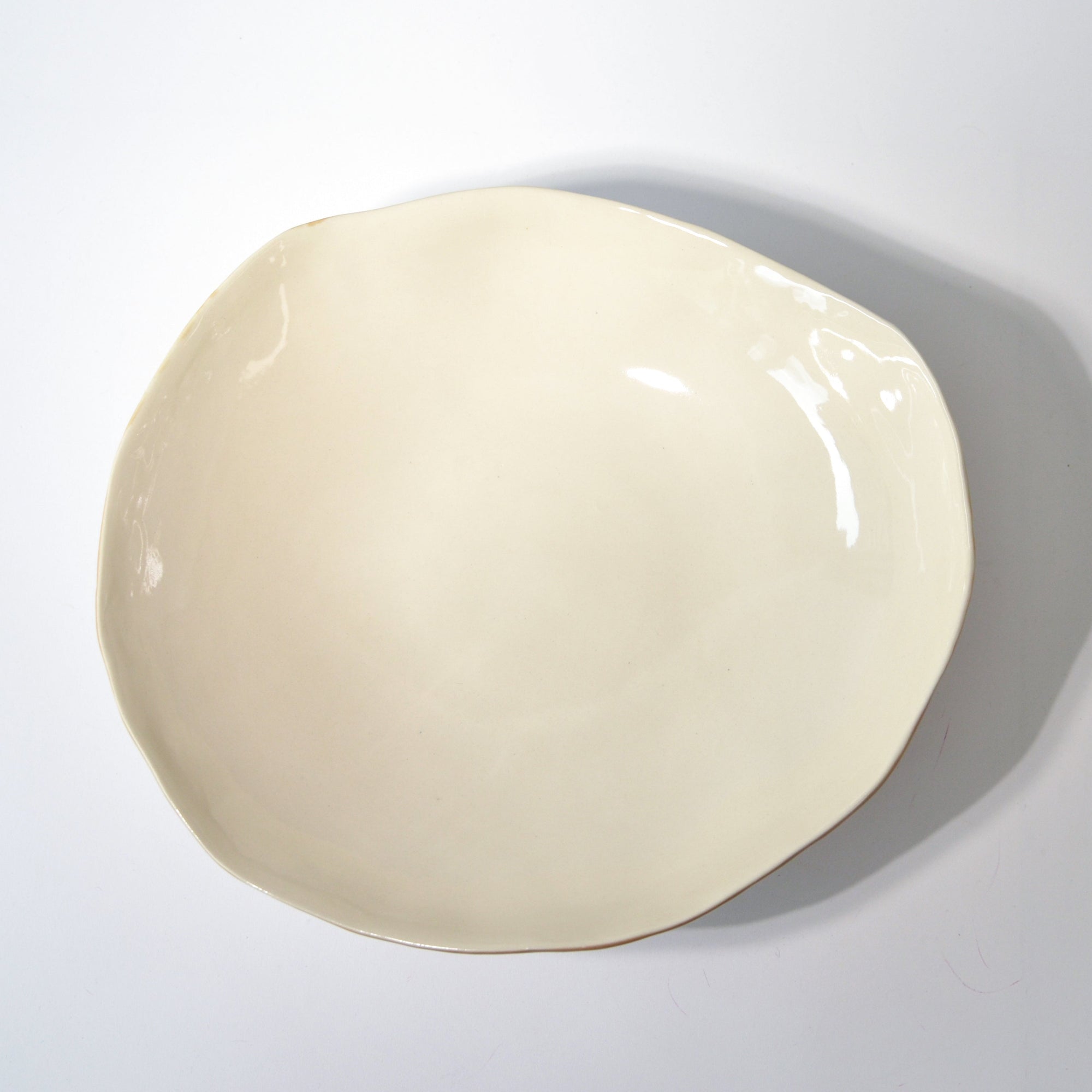 Pedestral Round Bowl On Big Leg - Mocha - L - (D35 H14cm)
