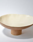 Pedestral Round Bowl On Big Leg - Mocha - L - (D35 H14cm)