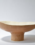 Pedestral Round Bowl On Big Leg - Mocha - L - (D35 H14cm)